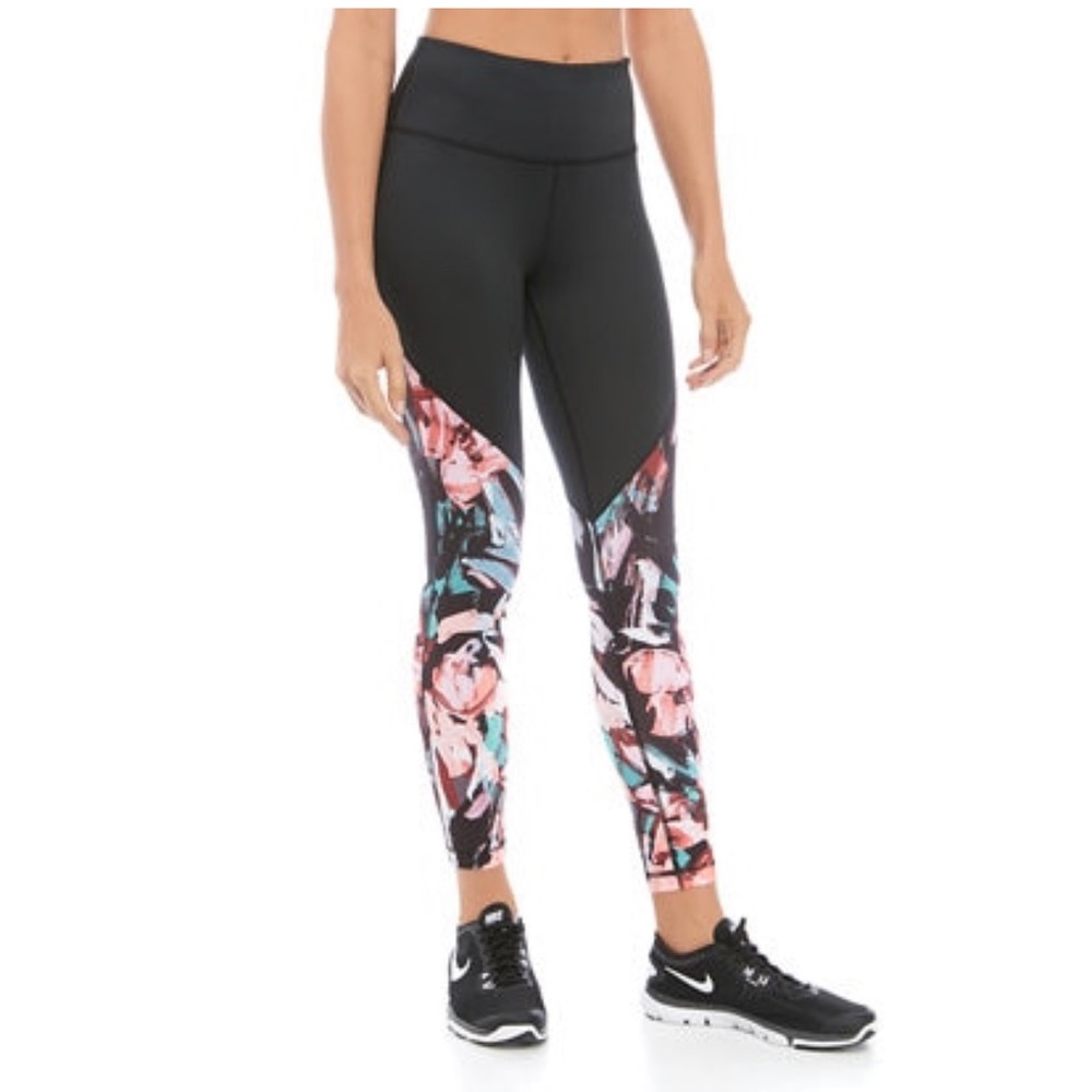 NWT Zelos Painted Garden 7/8 Leggings